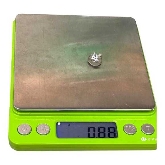 White Gold Master Free Mason Blue G Lodge Men's Lapel Pin 10k Diamond Masonic - Picture 5 of 6